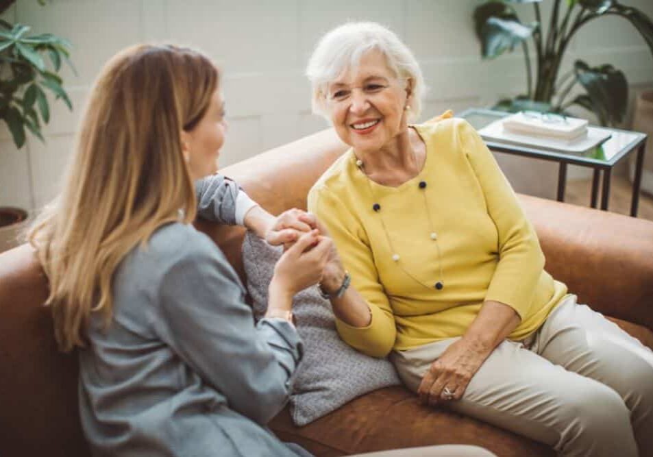 Geriatric Care Manager and older woman discussing future plans